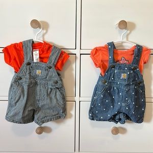 Carhart Matching Twin Outfits! 0-3 Months
